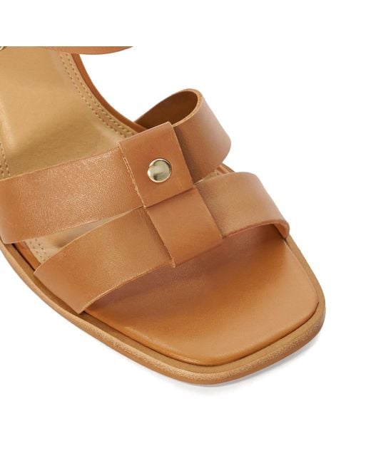 Dune Brown Jessia Heeled Sandal