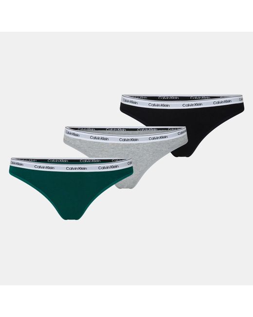 Calvin Klein Green 3 Pack Thongs