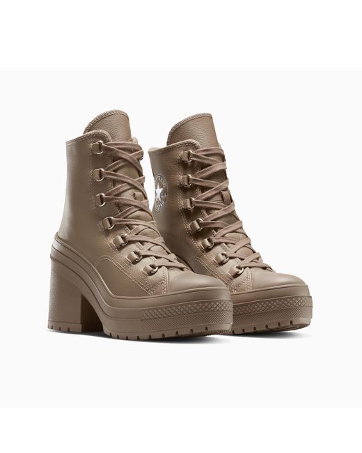 Converse Brown Adults Chuck 70 De Luxe Heel Platform Ankle Heeled Boots