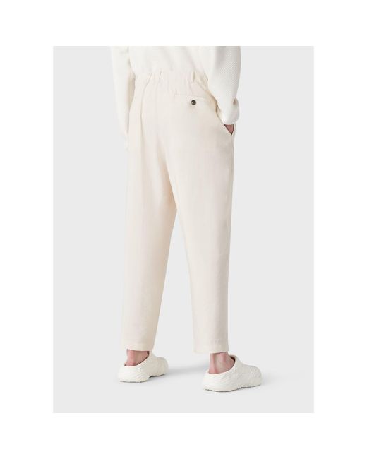 Emporio Armani White Trousers for men
