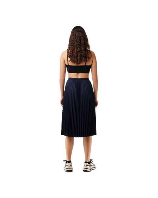 Lacoste Blue Long Pleated Skirt