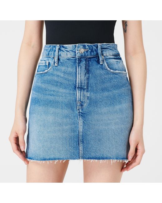 GOOD AMERICAN Blue Waist Mini Skirt
