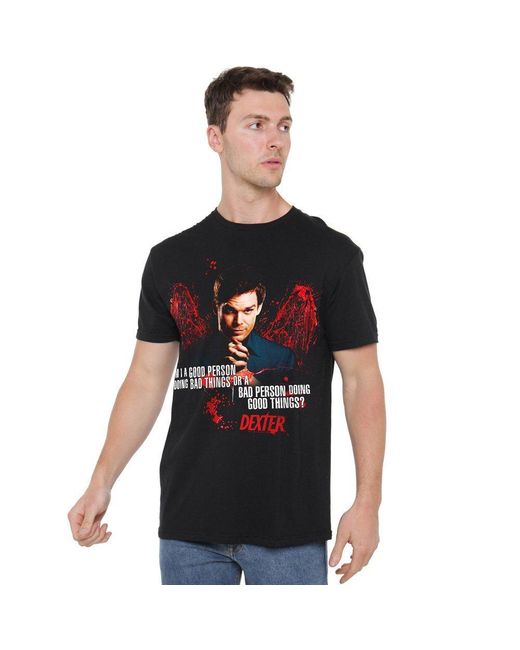 Other Black Dexter Good Bad T Shirt for men