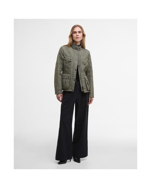 Barbour Green Halsey Long Sleeve Quilted Jacket