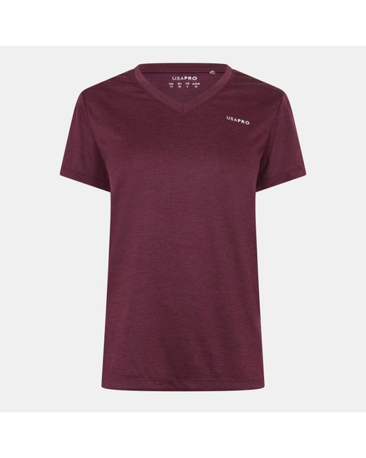 Usa Pro Purple The Tech V Tee Ladies