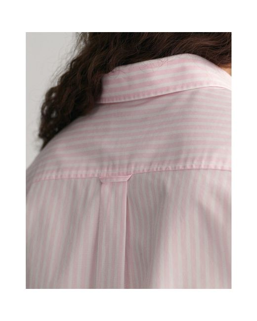 Gant Pink Poplin Striped Shirt