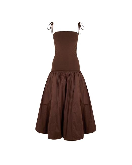Amy Lynn Brown Amy Lynn Alexa Shoulder Tie Ultra Mini Peplum Dress