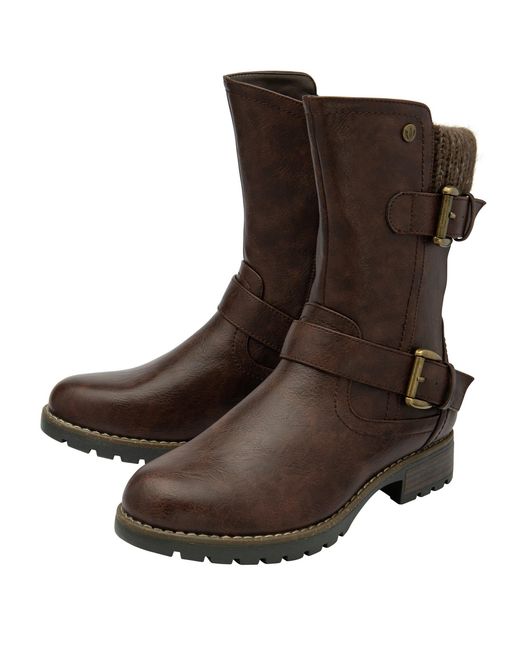 Lotus Shoes Brown Jemima Mid-Calf Boots