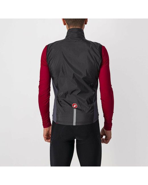 Castelli Black Squadra Windproof Packable Sleeveless Gilet for men
