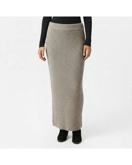 Jack Wills Gray Stitchy Maxi Knitted Skirt