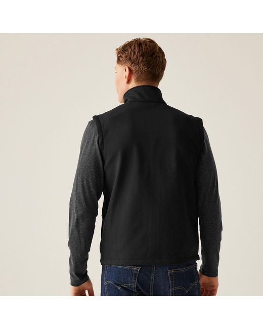 Regatta Black H/M Printable Softshell Bodywarmer for men