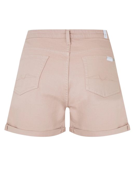 7 For All Mankind Pink Denim Shorts