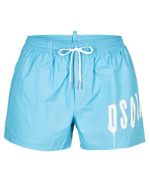 DSquared² Blue Dsq Spray Swim Shorts for men