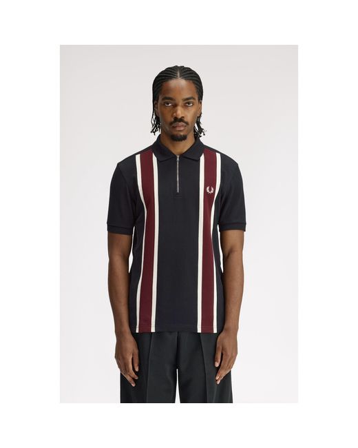 Fred Perry Black Short Sleeve Polo Shirt for men