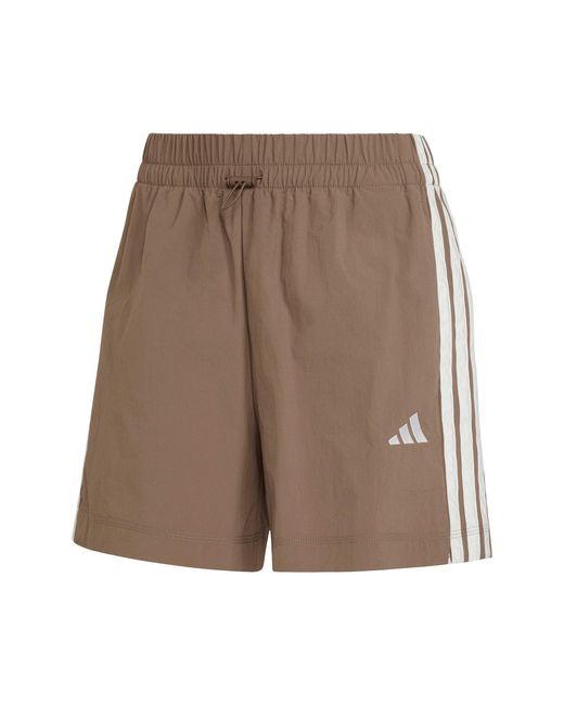 Adidas Brown Woven Tracksuit Shorts