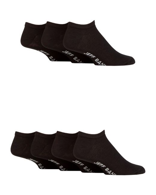 Jeff Banks Black 7 Pack Trainer Socks for men