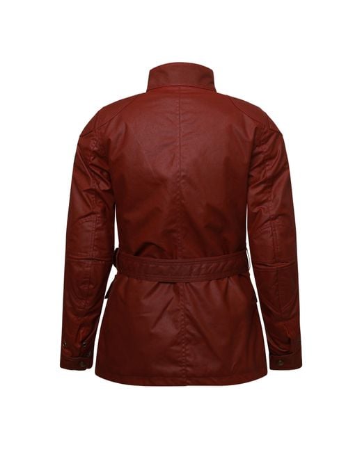 Belstaff Red Trialmaster Motorcycle Wax Jacket