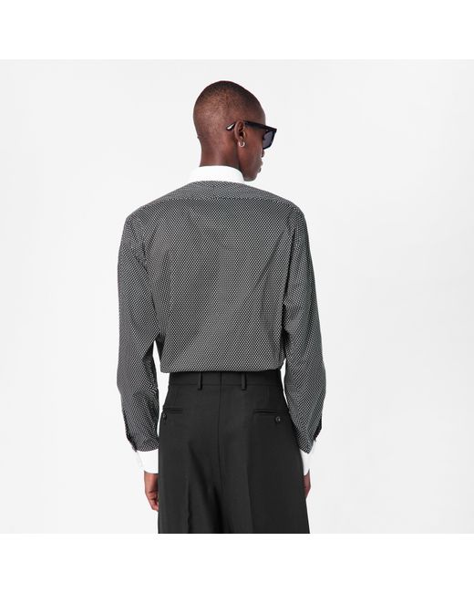 Tom Ford Gray Diamond Long Sleeve Patterned Shirt for men