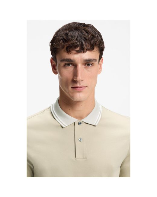 Boss Natural Short Sleeve Polo Shirt for men