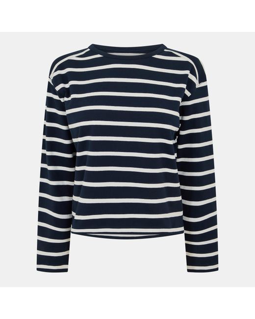 French Connection Blue Rallie Stripe Long-Sleeve T-Shirt