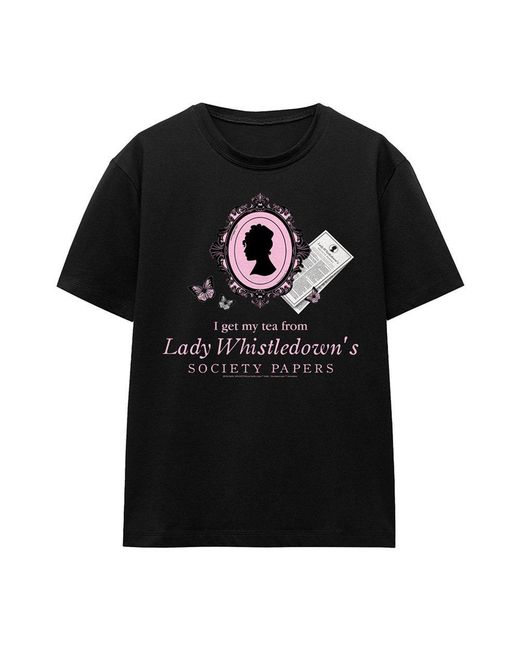 Bridgerton Black I Get My Tea From Lady Whistledown T