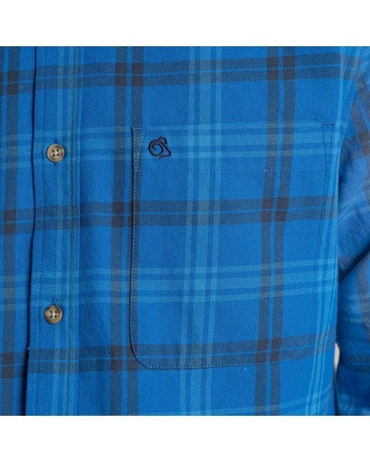 Craghoppers Blue Lonbard Long Sleeve Shirt for men