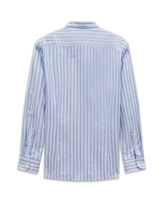 Bugatti Blue Long Sleeve Oxford Shirt for men