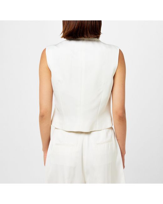 McQueen White Alex Tailored Waistcoat