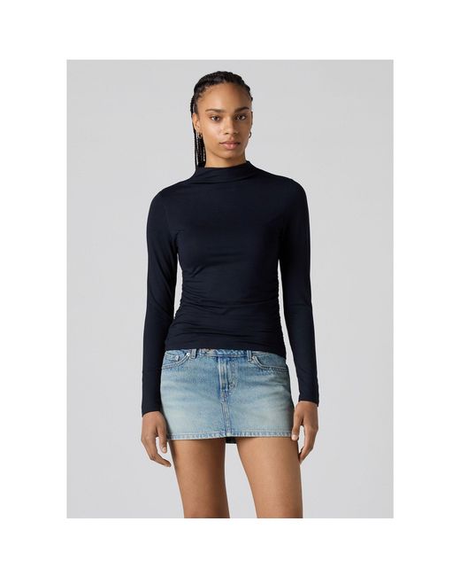 Levi's Blue Nina Cotton Long Sleeve T-Shirt