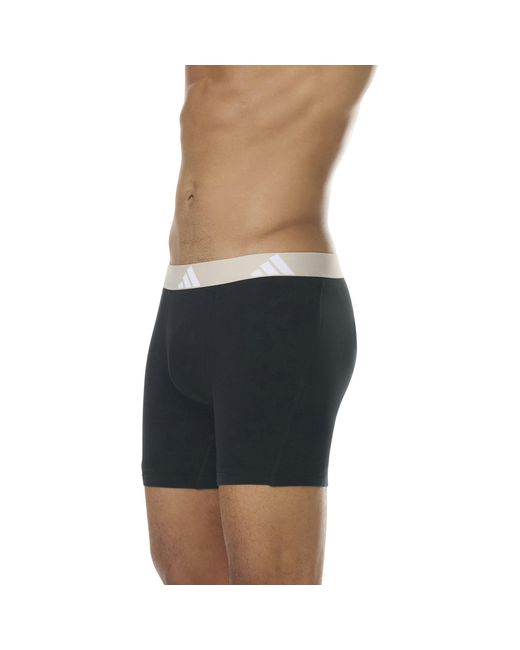 Adidas Blue Active Flex Cotton Boxer Brief (3Pk) for men