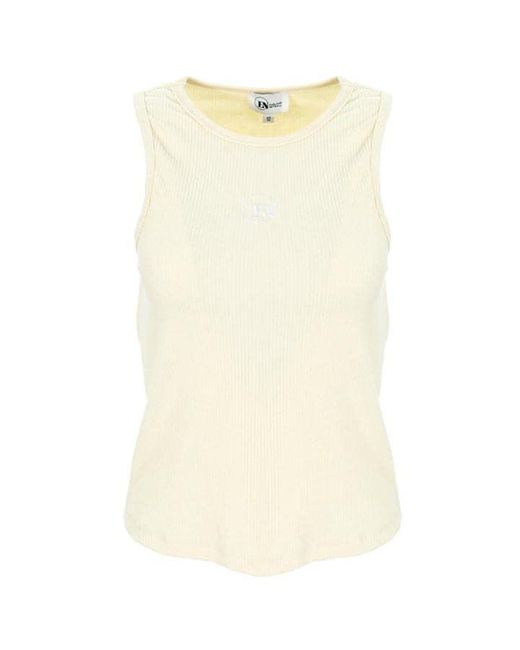 England Netball Natural Ribbed Netball Fitted Vest
