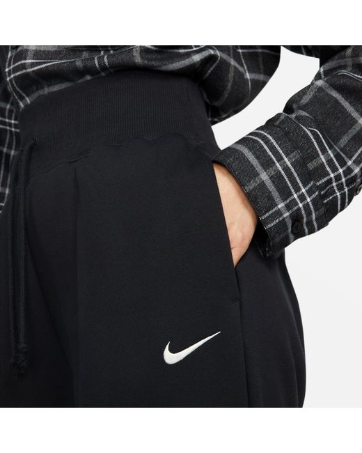 Nike Black Sportswear Phoenix Fleece High-Waisted Oversized Sweatpants