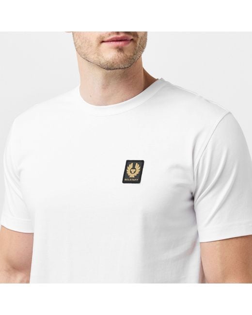 Belstaff White Phoenix Cotton Short Sleeve T-Shirt for men