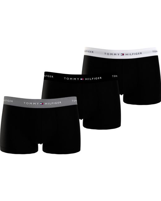 Tommy Hilfiger Black 3 Pack Signature Boxer Shorts for men
