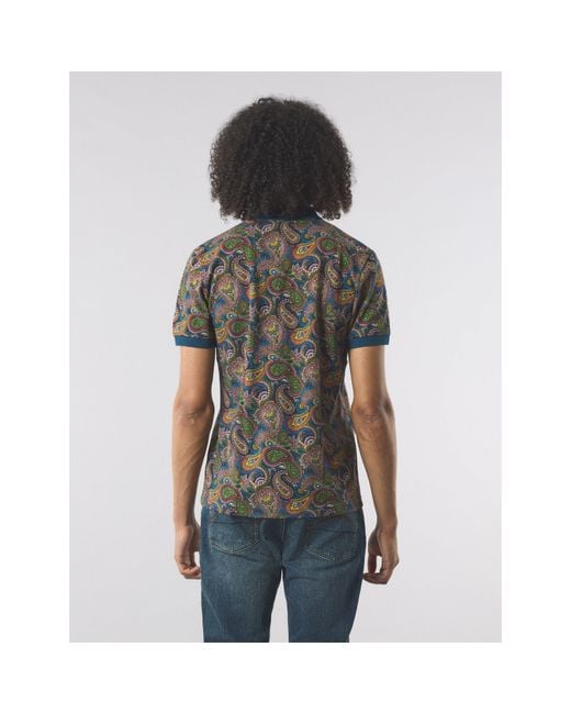 Pretty Green Blue Short-Sleeve Polo Shirt for men