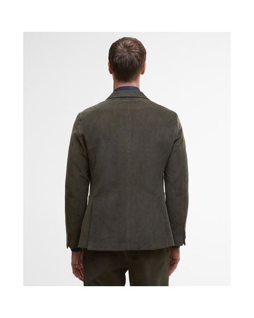 Barbour Black Wallington Corduroy Long Sleeve Blazer for men