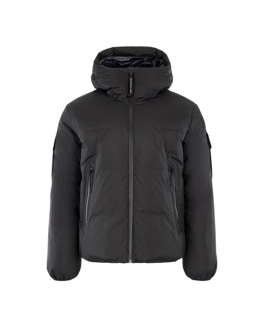 CP COMPANY METROPOLIS Black Pertex Hooded Medium Puffer Jacket for men