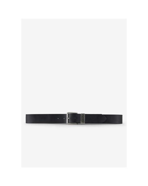 ARMANI EXCHANGE Black Inner Logo Belt for men