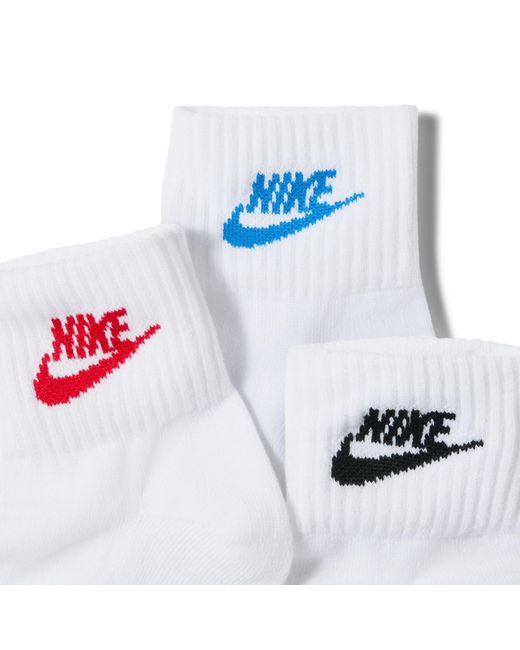 Nike White Everyday Essential Ankle Socks (3 Pairs)