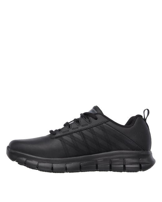 Skechers Black Lace Up Athletic W Sr Outsole Non Slip Shoes
