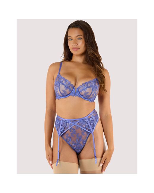 Playful Promises Blue Eva Embroidery Suspender