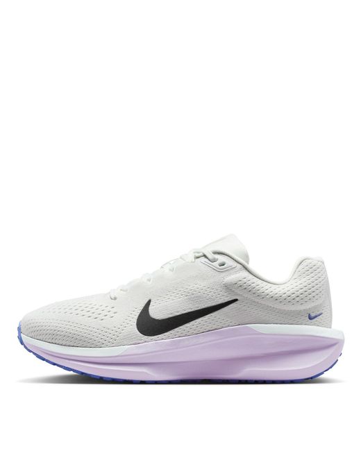 Nike White Winflo 11 Road Running Shoes