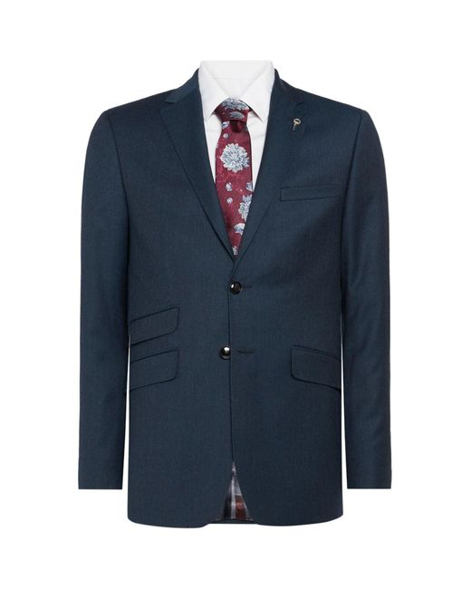Ted Baker Blue Beriman Flannel Suit Jacket for men