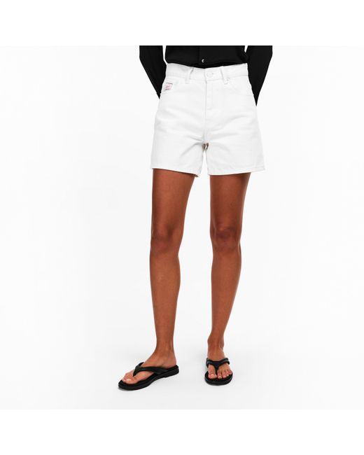 AMI White Ami Denm Shorts Ld61
