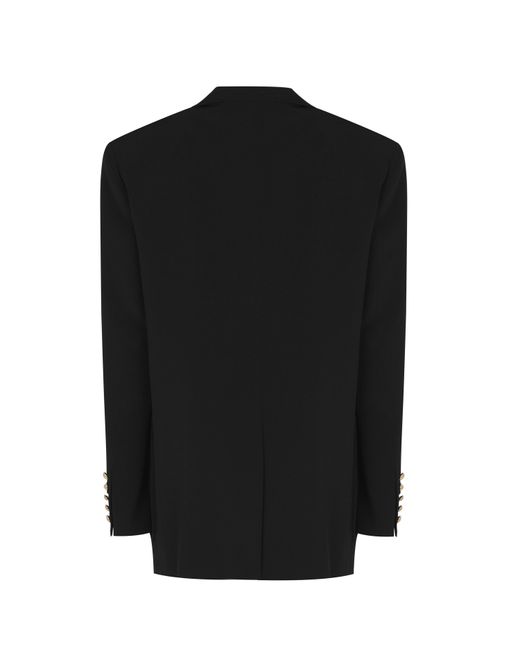 Balmain Black 6 Buttoned Boyfriend Double Breasted Viscose Long Sleeve Blazer