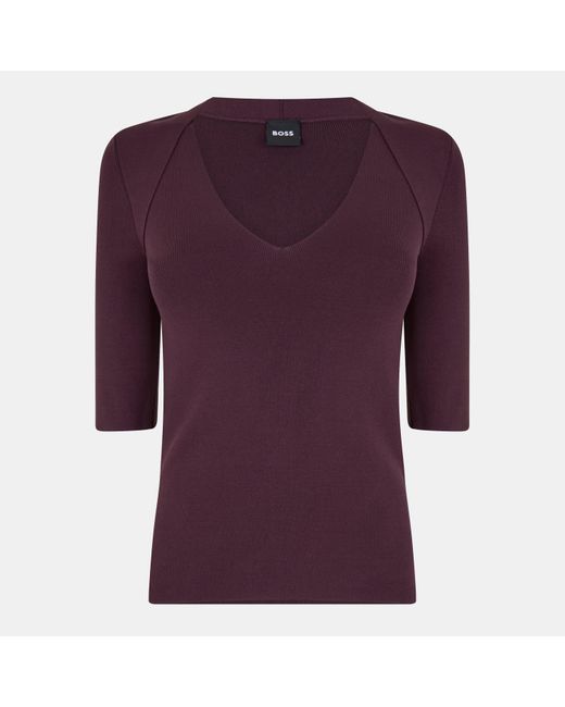 Boss Purple Fezanin Bodycon Dress