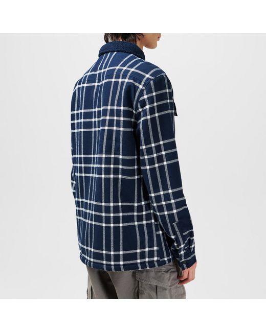 Firetrap Blue Borg Check Overshirt for men