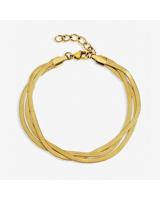 Jon Richard Metallic Plated Waterproof Snake Chain Bracelet