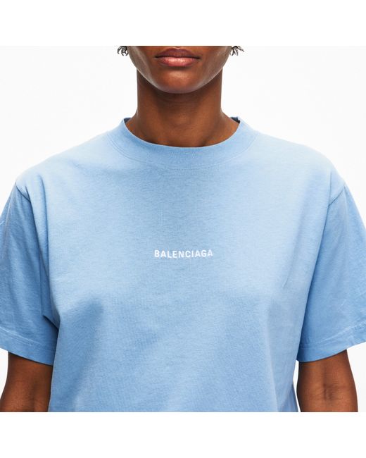 Balenciaga Blue Logo T-Shirt