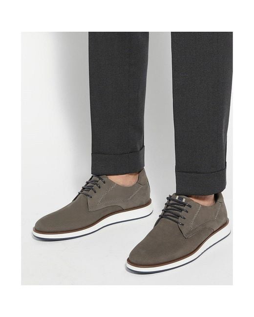 Dune Gray Beko Derby Shoes for men
